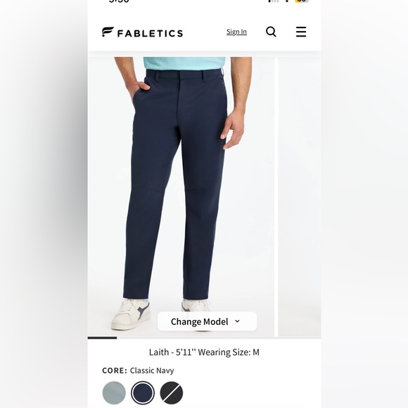 Fabletics Mens The Only Pant Blue Size M - Picture 9 of 9